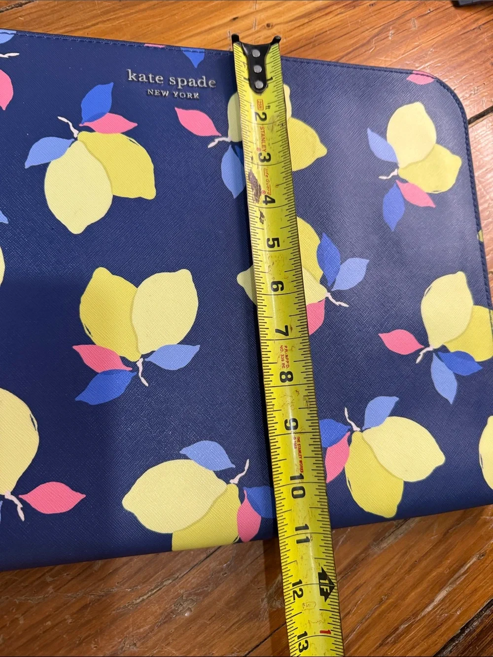 kate spade Navy Cameron Lemon Zest Floral Zip Laptop Sleeve Pouch